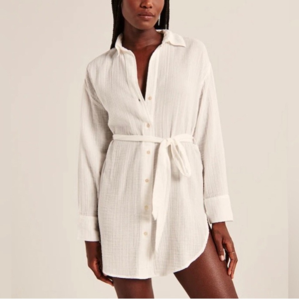 NWOT Abercrombie & Fitch Gauzy Beach Mini
Dress Swim Coverup